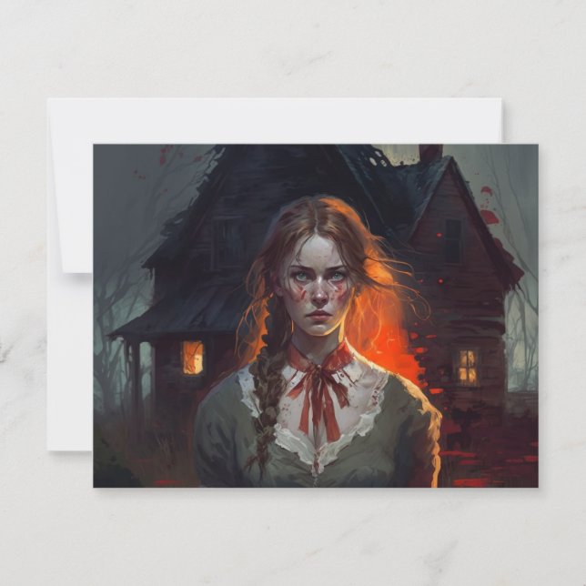 Tarjeta Pequeña Haunting house (Anverso)