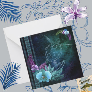 Tarjeta Pequeña Hawaiian Dreams Square Note Card