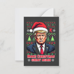 Tarjeta Pequeña Haz De Nuevo Grande La Navidad Jersey Feo De Navid