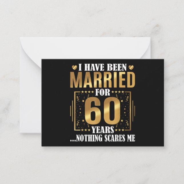 Tarjeta Pequeña He estado casada durante 60 años 60° Boda (Anverso)