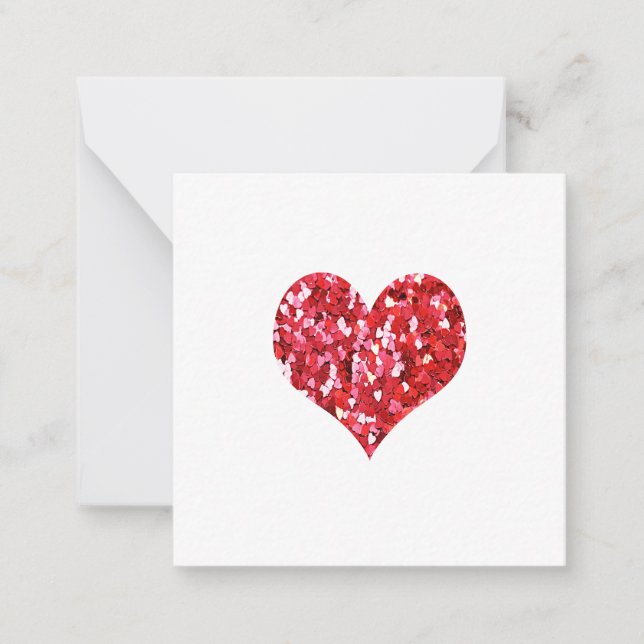 TARJETA PEQUEÑA HEART PINK RED TE AMO NAVIDADES VALENTINE (Anverso)