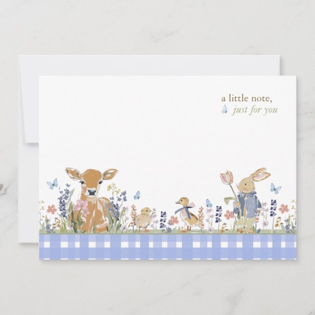 Tarjeta Pequeña Hearthlight Notes Spring Soft Meadow Gingham (Anverso)