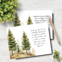 Hebreos 5:7 Inglés Birmano Evergreen Notecard