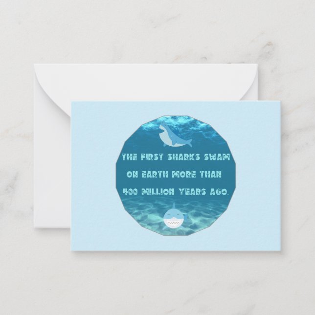 Tarjeta Pequeña Hechos del tiburón (Anverso)