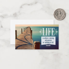 Tarjeta Pequeña Helen Keller cita Inspiradora "aventura"