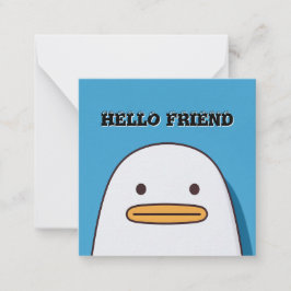 Tarjeta Pequeña Hello Friend Note Card Printable