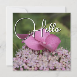 Tarjeta Pequeña Hello naissance souhaiter bienvenue saluer rose