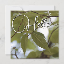 Tarjeta Pequeña Hello naissance souhaiter bienvenue saluer vert