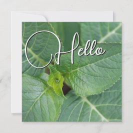 Tarjeta Pequeña Hello naissance souhaiter bienvenue saluer vert