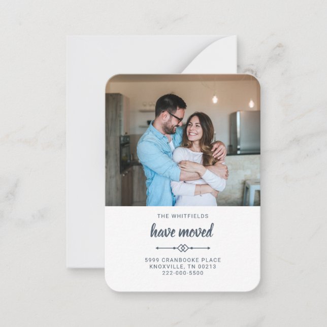 Tarjeta Pequeña Hemos movido el cambio de dirección de la fotograf (Anverso)
