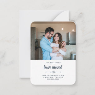 Tarjeta Pequeña Hemos movido el cambio de dirección de la fotograf