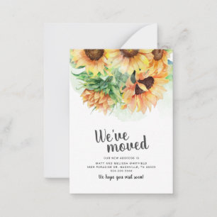 Tarjeta Pequeña Hemos movido el girasol de la Watercoler