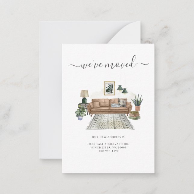 Tarjeta Pequeña Hemos movido el salón de Moda (Anverso)