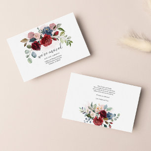 Tarjeta Pequeña Hemos movido la acuarela Floral