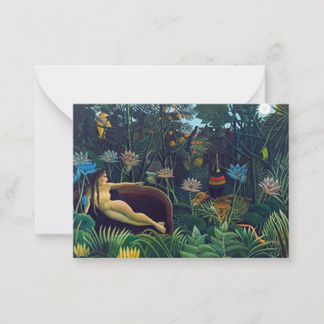 Tarjeta Pequeña Henri Rousseau - El sueño / Le Reve (Anverso)