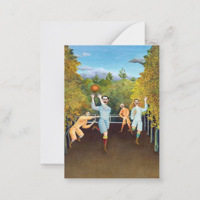 Tarjeta Pequeña Henri Rousseau - Futbolistas (Anverso)