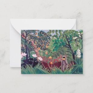 Tarjeta Pequeña Henri Rousseau - Paisaje exótico