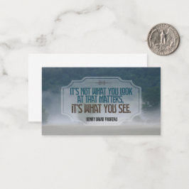 Tarjeta Pequeña Henry David Thoreau Cita Inspiradora "Ver"