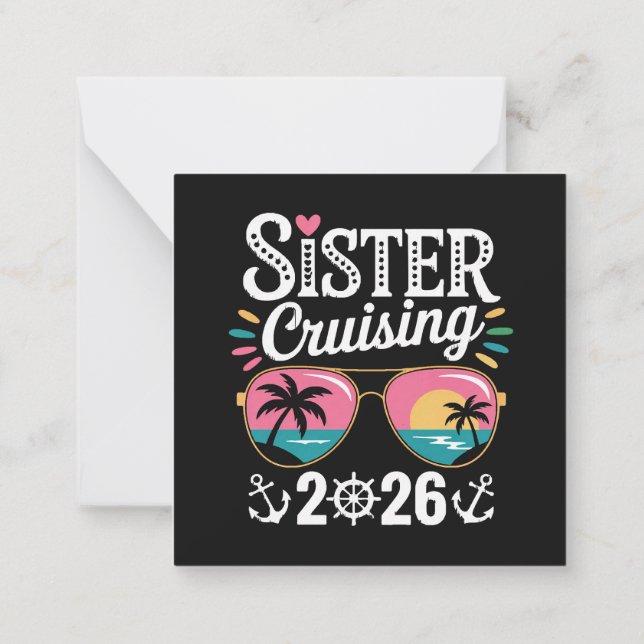Tarjeta Pequeña Hermana Crucero 2026 (Reverso)