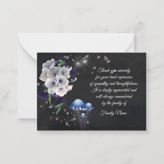Tarjeta Pequeña Hermosa flor de primavera después del funeral grac (Anverso)