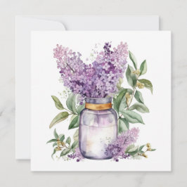 Tarjeta Pequeña Hermoso Bouquet de Violetas