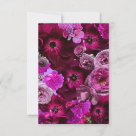 Tarjeta Pequeña Hermoso Collage de Rosa Púrpura
