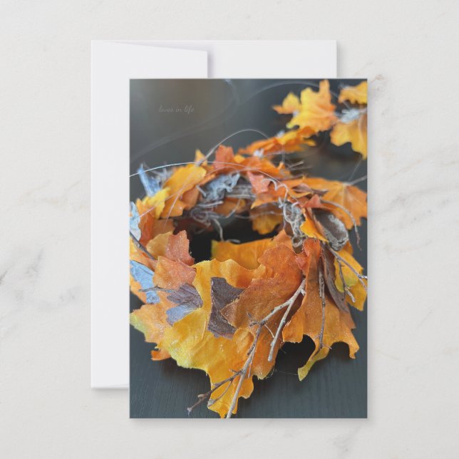 Tarjeta Pequeña Hermoso Corona de Otoño  (Anverso)