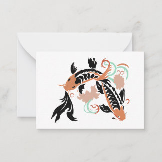 Tarjeta Pequeña Hermoso diseño koi