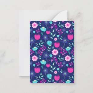 Tarjeta Pequeña Hermoso fondo de patrón floral