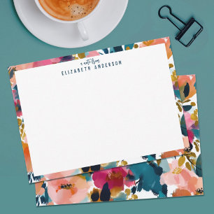 Tarjeta Pequeña Hermoso marco floral de acuarela botánica
