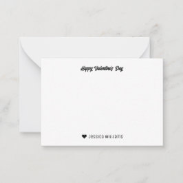 Tarjeta Pequeña Hermoso patrón de garabato de corazón rosa para el