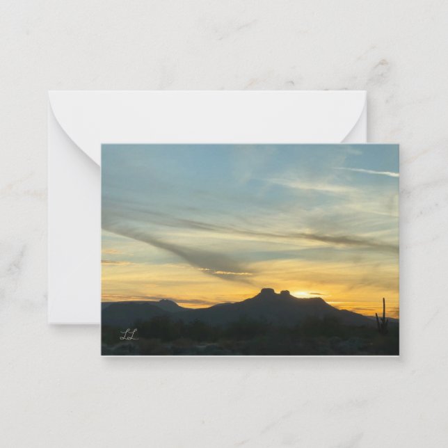Tarjeta Pequeña Hermoso Sunset de Arizona (Anverso)
