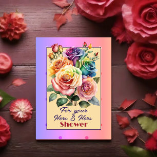 Tarjeta Pequeña Hers and Hers Lesbian Shower