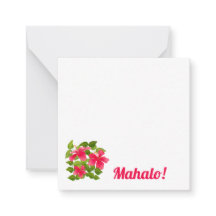 Hibiscus Mahalo rosa tropical hawaiano personaliza