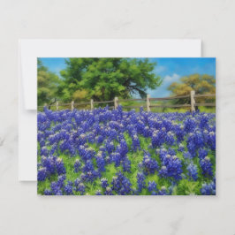 Tarjeta Pequeña Hill Country Texas Bluebonnet Note Card Set
