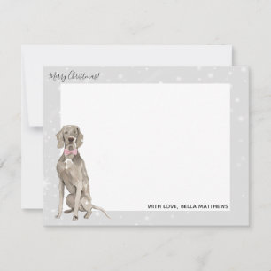 Tarjeta Pequeña Hogar de perro Weimaraner para la Navidad de las f