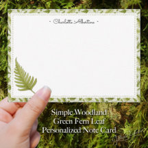 Hoja de Ferro Verde Simple Woodland Personalizada