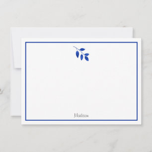 Tarjeta Pequeña Hojas azules reales