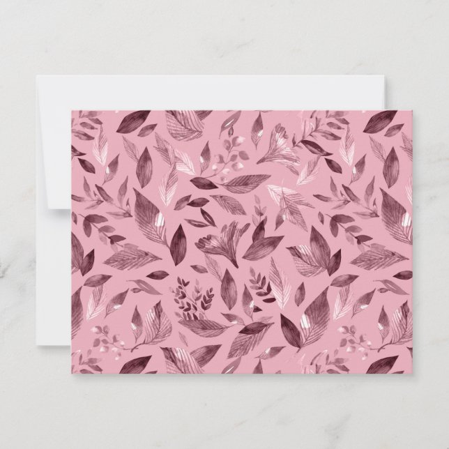 Tarjeta Pequeña Hojas caídas de agua 3 (Anverso)