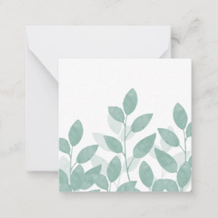Tarjeta Pequeña Hojas de color verde Celadon