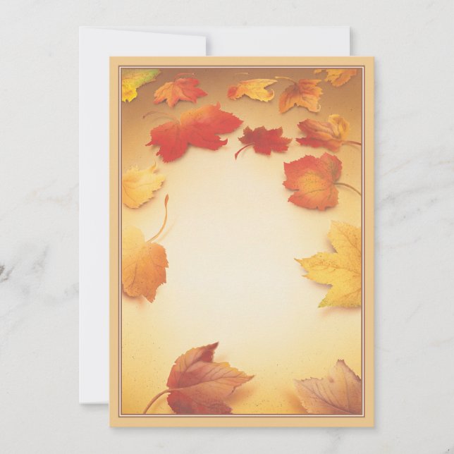 Tarjeta Pequeña Hojas de otoño © (Anverso)