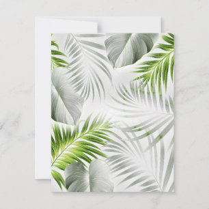 Tarjeta Pequeña Hojas tropicales 1
