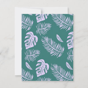 Tarjeta Pequeña Hojas tropicales 18