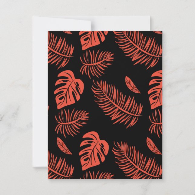 Tarjeta Pequeña Hojas tropicales 21 (Anverso)