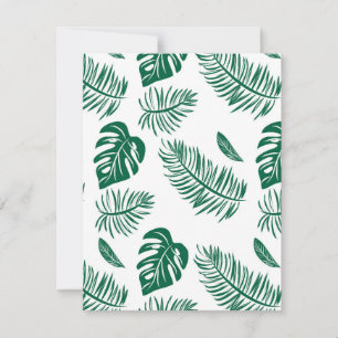 Tarjeta Pequeña Hojas tropicales 22