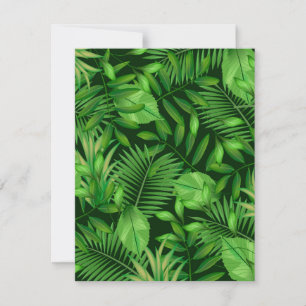 Tarjeta Pequeña Hojas tropicales 3