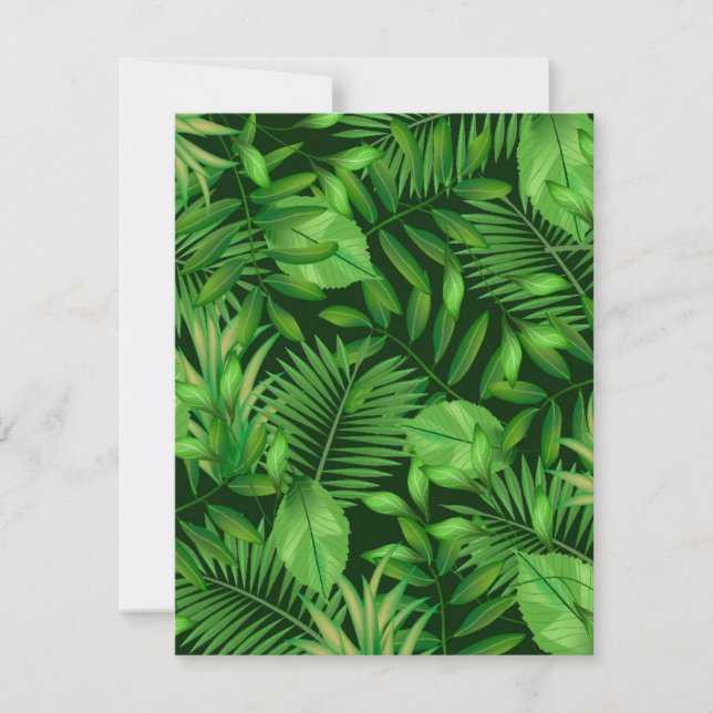 Tarjeta Pequeña Hojas tropicales 3 (Anverso)