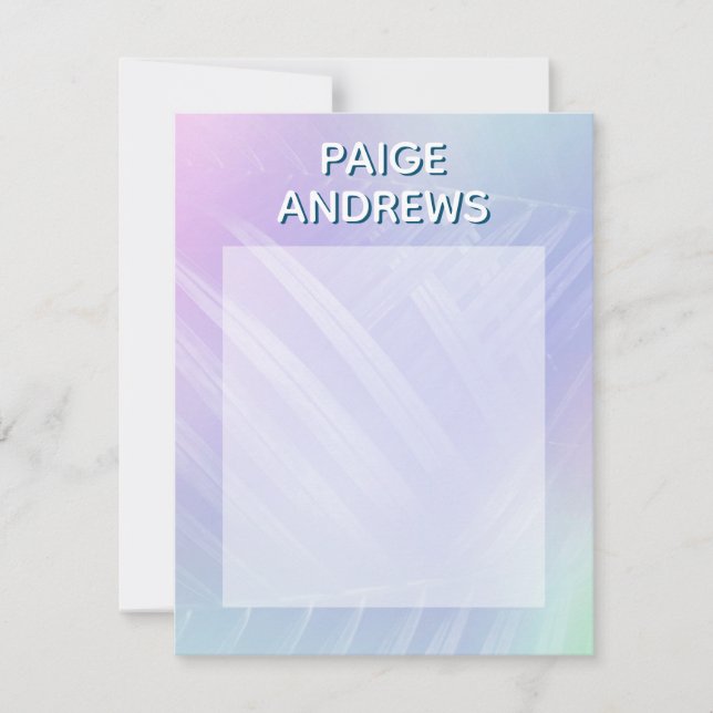 Tarjeta Pequeña Hojas tropicales holográficas (Anverso)