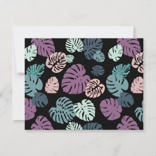 Tarjeta Pequeña Hojas tropicales multicolores 5