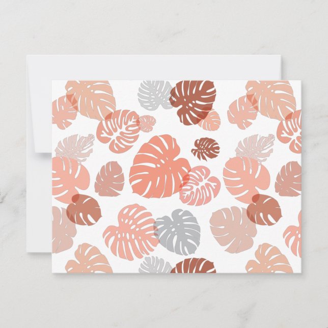 Tarjeta Pequeña Hojas tropicales multicolores 9 (Anverso)